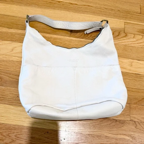 American Leather Company Carrie Hobo Bag in Cream - Picture 5 of 11